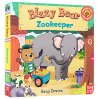 Little Bear is very busy. Animal manager Bizzy Bear Zookeeper English original picture book cardboard book