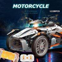 IN STOCK Bombardierr Can Am Spyder Motorcycle RC Racing Dual Creativity MOC 50021 Technolog Building Blocks Bricks Toys Fat Boy