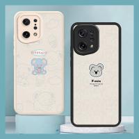 Silica gel couple Phone Case For OPPO Find X5 funny Phone lens protection advanced Anti-knock soft shell personality