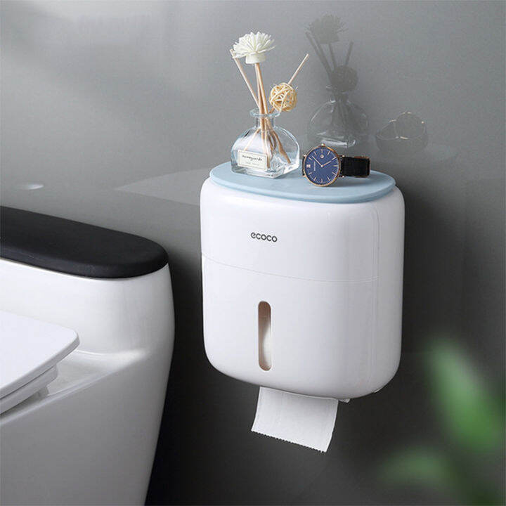 double-layer-toilet-paper-holder-waterproof-multifunction-tissue-box-wall-mount-roll-paper-rack-toilet-roll-dispenser-portable