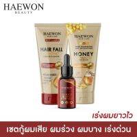 HAEWON Hair Care Set เซตดูแลเส้นผม แชมพู ครีมนวด เซรั่มปลูกผม บำรุงผม ลดปัญหาผมหลุดร่วง รังแค เร่งผมเกิดใหม่ ผมยาวไว