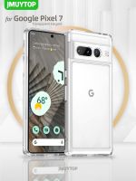Luxury Transparent Phone Case For Google Pixel 7 pro TPU Bumper anti-drop Metal Buttons Scratch proof hard back cover Clear case