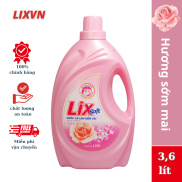 Nước xả vải LIXSOFT hương hoa hồng 3.6L xả quần áo lưu hương trên từng sợi