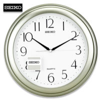 Velashop SEIKO นาฬิกาแขวนผนังไซโก้ ขอบพลาสติกอย่างดี เดินกระตุก เสียงเงียบ ขนาด 12 นิ้ว รุ่น QXA327M