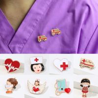 hot【DT】 Theme Brooches Exquisite Enamel Metal Doctor Stethoscope Ambulance Lapel Badge