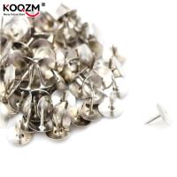 80Pcs/box Metal Push Pin Silver Tone Corkboard Photo Push Pins Thumb Tacks Stationery standard pin Clips Pins Tacks