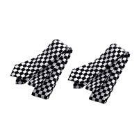 2X Mens Black White Checkered Necktie Neck Tie