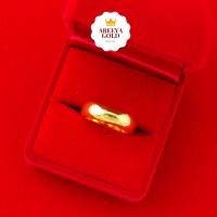 แหวนหุ้มทองแท้ แหวนเกลีั้ยง 6 มม. สีเหมือนทองแท้มากที่สุด ทองไมครอน ทองชุบ ทองปลอม บริการเก็บเงินปลายทาง