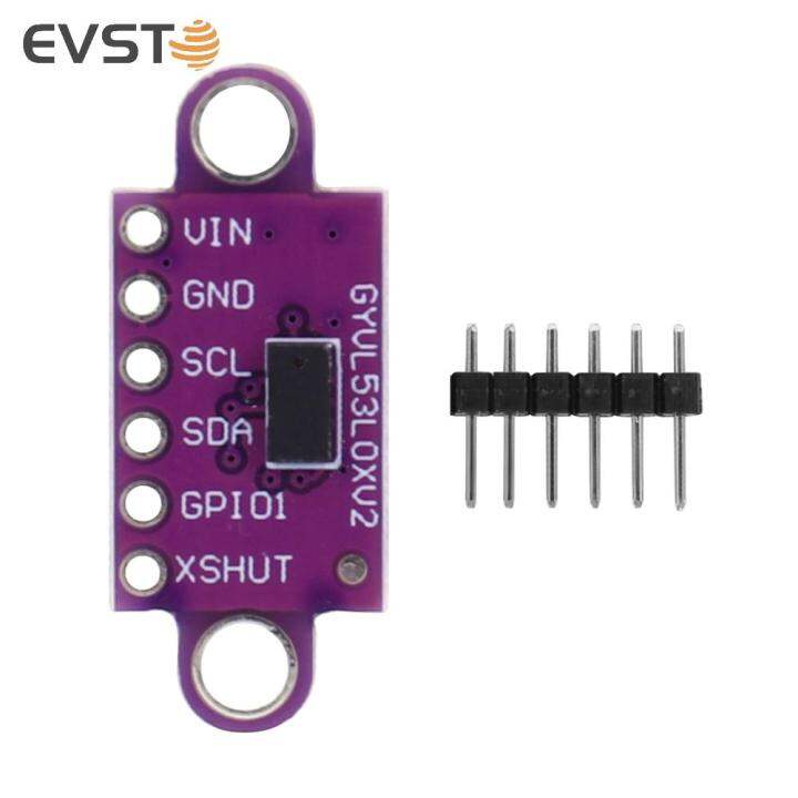 สินค้าใหม่-โมดูลวัดระยะด้วยเลเซอร์-gy-vl53l0xv2-i2c-เซ็นเซอร์โมดูลตรวจจับระยะไกลด้วยแสงเลเซอร์-twi-tof-3-3v-5v-แผงวงจรสีม่วงแบบทำมือ