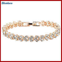 Bluelans®Chain Cubic ผู้หญิง Elegant Zircon Rhinestone กำไลฝังสำหรับสวมใส่ทุกวัน