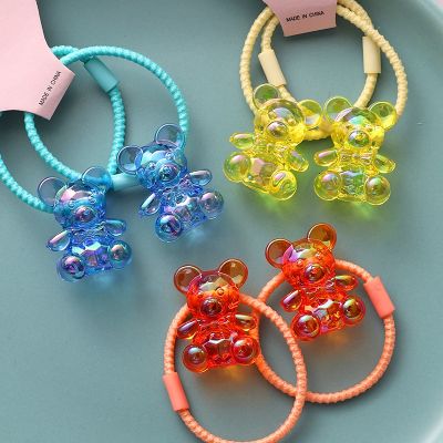 【CW】 A pair hair ring Baby Transparent Hair bands accessories rubber band elastic Kids headwear