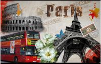 Custom photo wallpaper for walls 3 d mural European oil painting car flower iron tower tooling background wall papers home decor