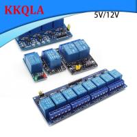 KKQLA Store 1ch 2ch 4ch 8ch DC 5V 12V Relay Module Board With Optocoupler Relay Output Module For Arduino 1 2 4 8 way PLC Automation