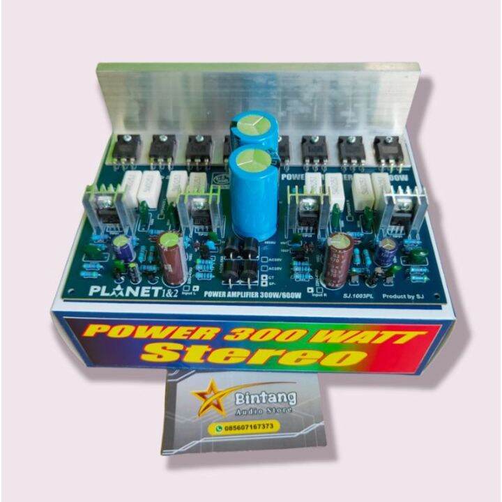 Driver Power Amplifier 300 watt Stereo power 300w + Heatsink tebal