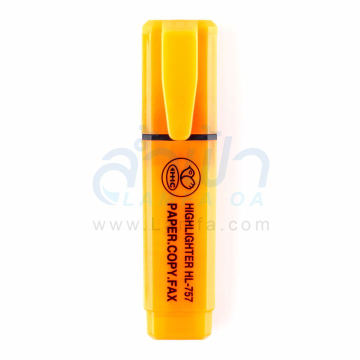 hhc-ปากกาเน้นข้อความชุด-hl-757-สีนีออน-สีส้ม-สีเหลือง-สีเขียว-สีชมพู-ปากกาไฮไลท์-ราคาถูก-by-lamfa