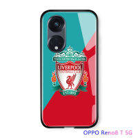 เคสพร้อมเคส Hp OPPO Reno8 T 4G OPPO Reno8 T 5G เคสโทรศัพท์หรูหราเคสโทรศัพท์สโมสรฟุตบอลลีกสำหรับเด็กผู้ชายเคสป้ายโลโก้เทมเปอร์เคสกระจกป้องกันโทรศัพท์กันกระแทกด้านหลัง