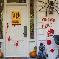 【YP】 Horrible Bloody Handprint stickers Wall Window Door Decal Stickers Decoration Haunted Prop