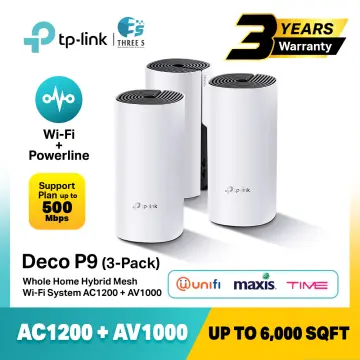 Deco P9, AC1200+AV1000 Whole Home Hybrid Mesh WiFi System