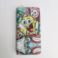 SpongeBob ผู้ชายผู้หญิงการ์ตูนซิปกระเป๋าสตางค์การ์ตูนน่ารักรูปแบบใหม่พายดาว PU กระเป๋าเงินเหรียญกระเป๋าสตางค์หลายแบบใหม่สาวไปช้อปปิ้งกระเป๋าคลัทช์