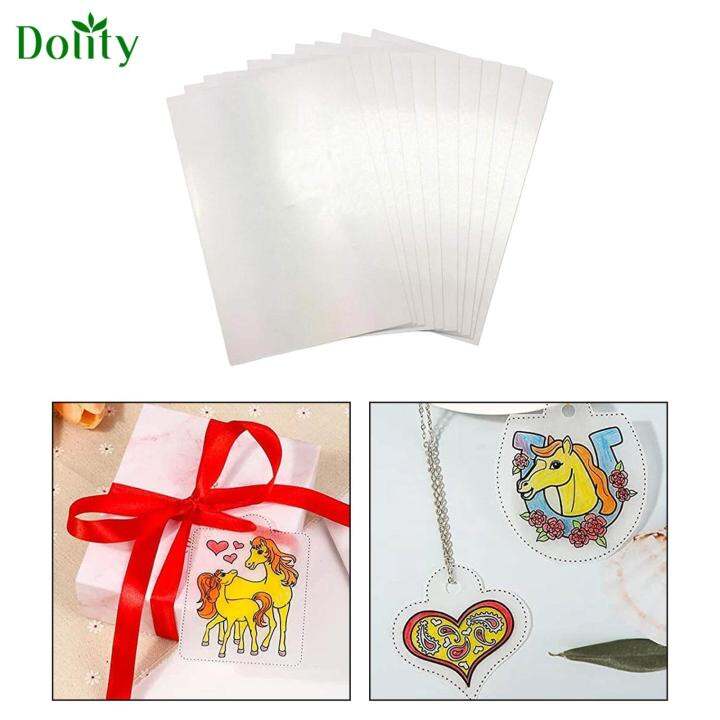Dolity Heat Shrink Sheets DIY Printable Sheet Handmade Heat Shrink Kids