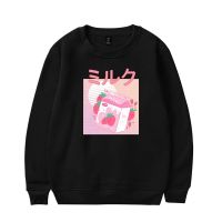 Sudadera con capucha para hombre y mujer, suéter de manga larga con estampado de fresa, caja de leche, Kawaii, Japón, 4XL, nueva moda