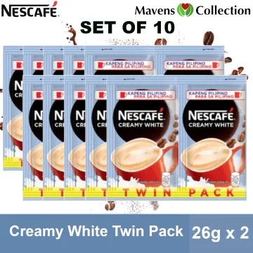 Nescafe Creamy White 3-In-1 Coffee Twin Pack 58g - Pack Of 10