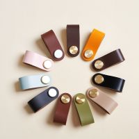 【CW】 Colorful  Drawer Knob Wardrobe Cupboard Cabinet Handle Door Pulls Artificial Leather