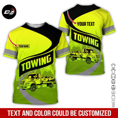 2023 Custom Name And Color Love Tow Truck All Over Printed Clothes CG683