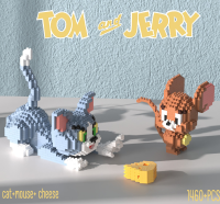 TIANQI nano Tom and jerry model toys for children gift 1460PCS เลโก้การ์ตูน โมเดลทอมเจอรี่ ฟิกเกอร์อนิเมะ เลโก้นาโน ตัวต่อ ของเล่นเสริมพัฒนาการ เรโก้ ชุดตัวต่อ เลโก้1000ชิ้น