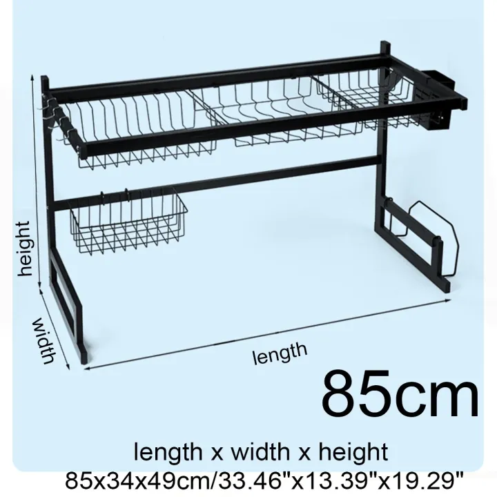 Space Saver Stainless Steel Over Sink Dish Drainer Rack Lazada PH