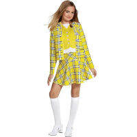 ภาพยนตร์ Clueless Cher Horowitz ชุดสูทชุดนักเรียนวิทยาลัยแจ็คเก็ตกระโปรงถักเสื้อกันหนาวฮาโลวีนเครื่องแต่งกายคอสเพลย์สำหรับสาวๆ