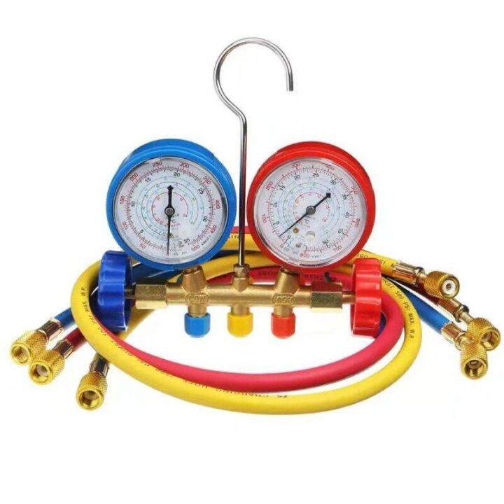 Refrigerant Manifold Gauge Set Air Conditioning Tool na may Hose at