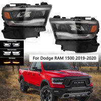 ไฟหน้า LED สำหรับ Dodge RAM 1500 2019-2020 RAM1500 CLASSIC 2019-2021ไฟหน้า LED ไฟหน้า DRL ไฟเลี้ยวสีเหลือง