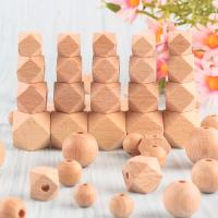 Kovict 5-50Pcs Beech Wooden Beads Round Ring Hexagon Wooden Letter Eco-Friendly For Bracelet Necklace Accessories Jewelry Making Clips Pins Tacks
