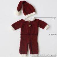 ❂❈❉ rfefefewfeerew Bebê Macacão Traje Fotografia Prop Chapéu De Natal Outfit Soft Recém-nascido Pano