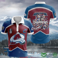 2023 2023 new design- Colorado Avalanche NHL Players Champions AOP Polo Shirt jersey New polo shirt