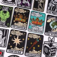 Tarot Embroidery Patch Iron On Patches DIY Punk Patch Animal/Skull Sew Applique Patches For Cloting Ironing Embroidered Stickers Haberdashery