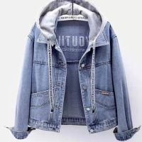 ZZOOI Spring Autumn Harajuku Bomber Denim Jackets Women Slim Cowboy Short Coat Female Fashion Embroidery Letter Vintage Jeans Coats