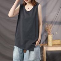 COD DSFERTRETRE M-3XL women plus size singlet women tank tops loose cotton top