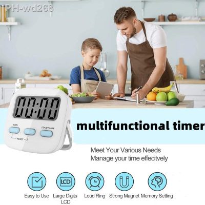 Kitchen Timer Magnetic Digital Timer Loud Alarm Kitchen Timer for Cooking Kids Learning Stopwatch Visual Timer with Stand