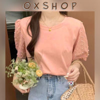 QXshop ✨?  กรี๊ดดดด ปังไม่ไหวค่ะแม่ กับเสื้อคอกลมแต่งแขนตุ๊กตา สีสันอ่อนหวาน แบบลมุนใจไม่ไหว?จนต้องติดดาวไว้แล้วนะ?