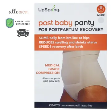 Upspring Post Baby High Waist Postpartum Compression Underwear (Black)