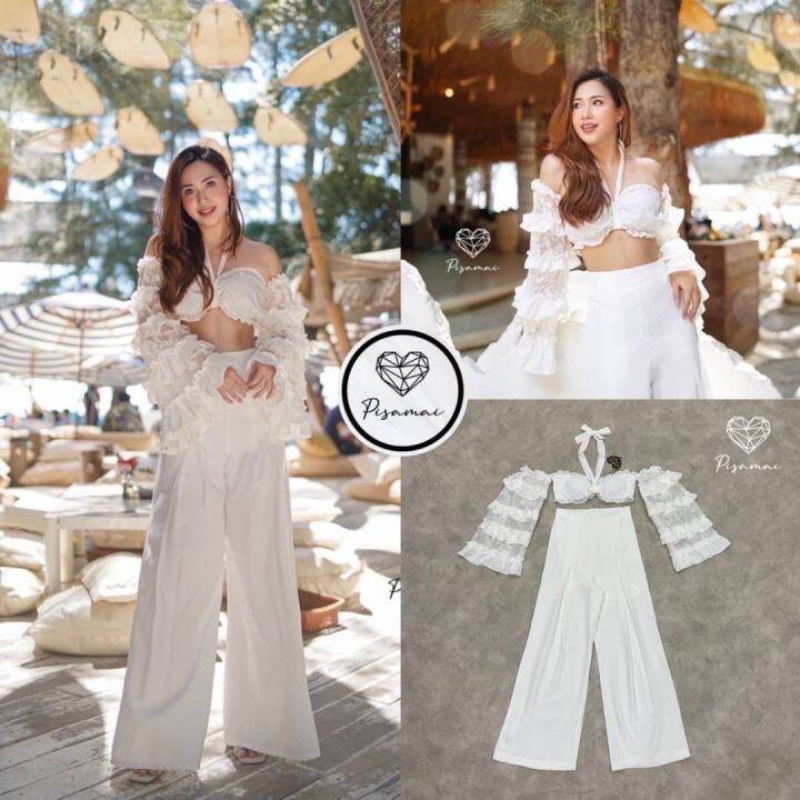 p014-029-pimnadacloset-halter-neck-tiered-sleeve-and-high-waist-long-wide-leg-pants-set