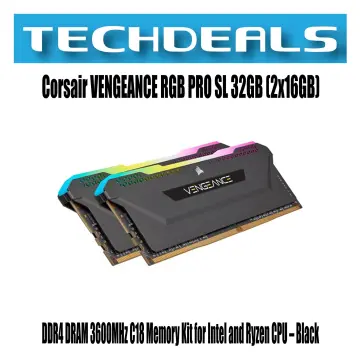 Corsair Vengeance RGB PRO 32Go (2 x 16Go) DDR4 3600MHz C18, Kit de