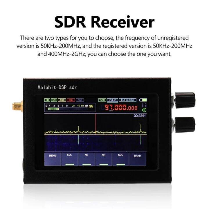 50khz-200mhz-400mhz-2ghz-malachite-sdr-radio-dsp-sdr-receiver-3-5-touch-screen-am-ssb-nfm-wfm-analog-modulated