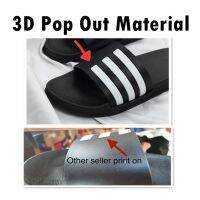 **single size** 3d stripes uni women shoes room selipar indoor house slippers kasut (288-b)