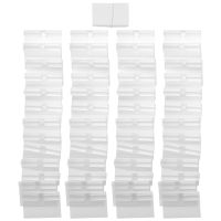 150Pcs Clear Plastic Label Holder Price Tag, Shelf Label Clip Removable Label Holder for Storage Bins Basket Labels