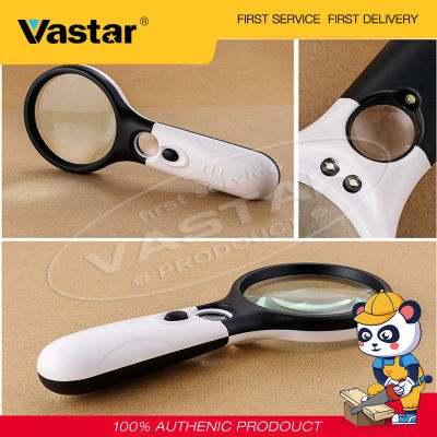 Vastar 3ไฟ LED 45X การอ่านแบบใช้มือถือแว่นขยายสร้อยคอพร้อมจี้นาฬิกา Loupe