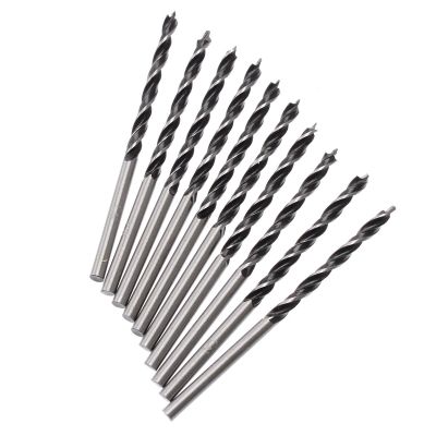 HH-DDPJ10pcs High Strength Woodworking Twist Drill Bit Wood Drills With Center Point 3mm Diameter For Woodworking