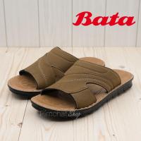 Bata รองเท้าแตะผู้ชายบาจา แบบสวม สีน้ำตาลอ่อน 8614305